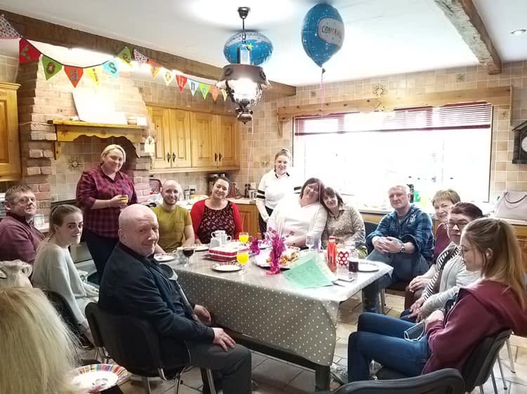 Families and friends gathered together for group support at the Niamh Louise Foundation